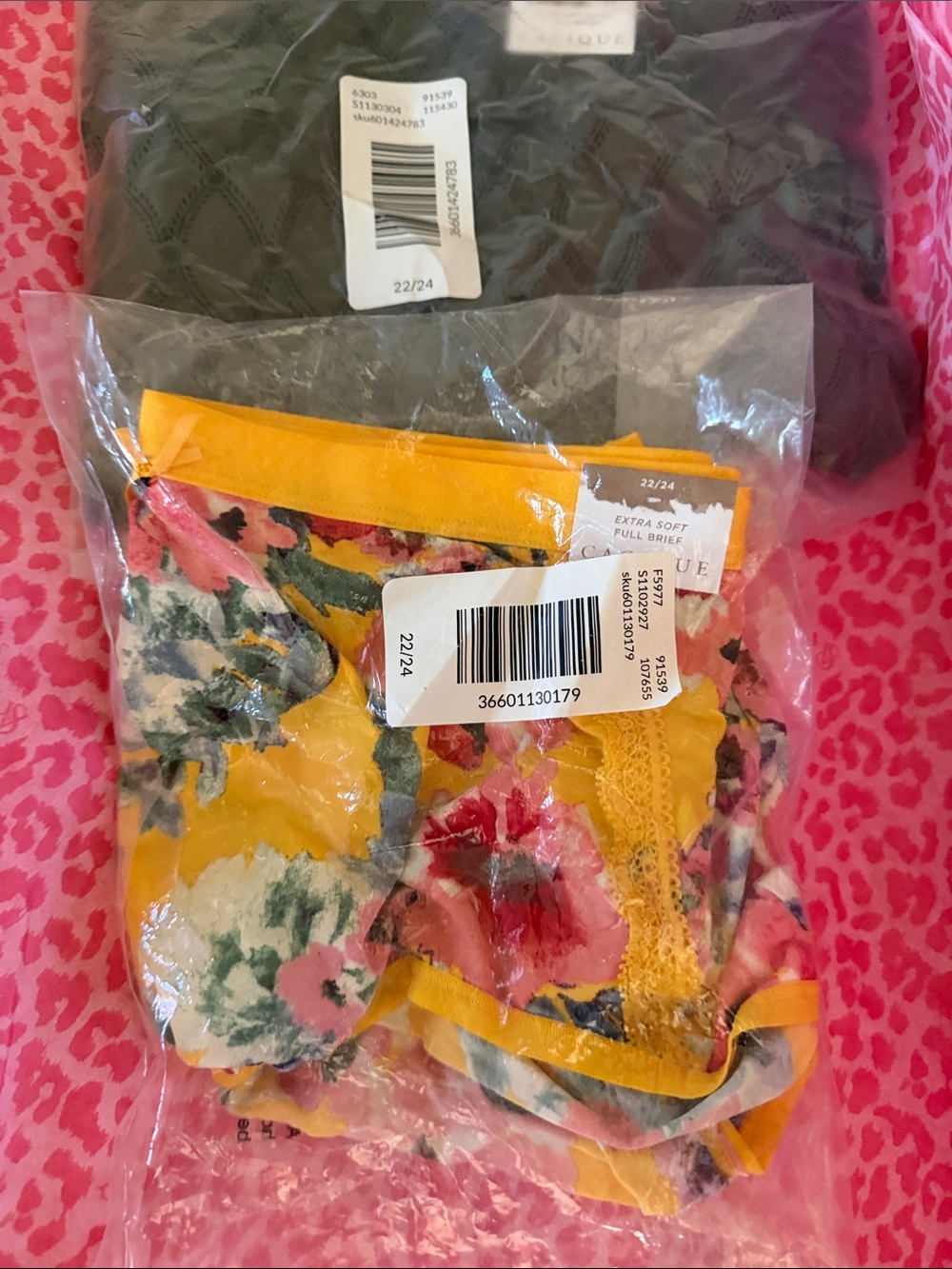 Lot Two Lane Bryant Cacique Floral Yellow Panties Briefs - 22/24